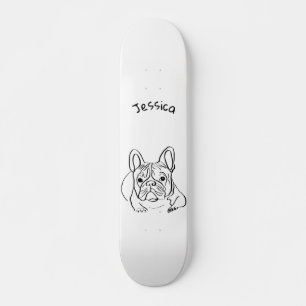 Stylish Bulldog Minimalist  Skateboard