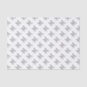 Stylish Bulldog Minimalist  Tissue Paper