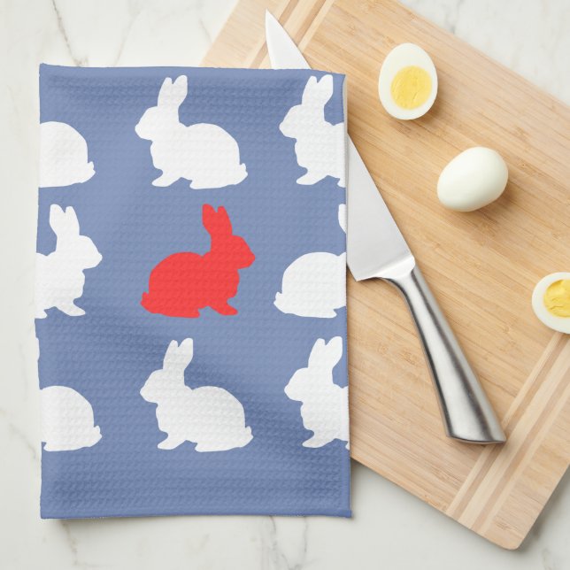 Stylish Bunny Bunnies Rabbits Kitchen Towel (Quarter Fold)