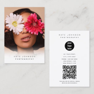 Stylish Business Logo Photographer Photo Business Card