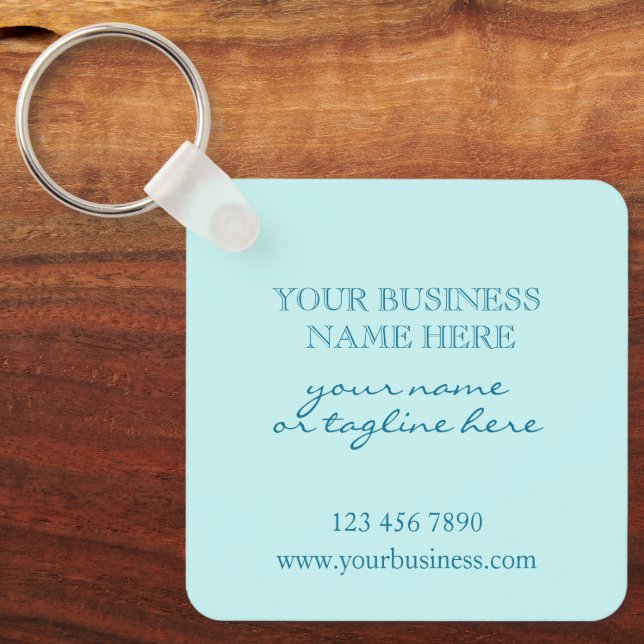 Stylish Business Logo Promotional Aqua Jade    Keychain (Front)