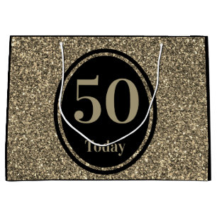Stylish by year special birthday gift bag 50th