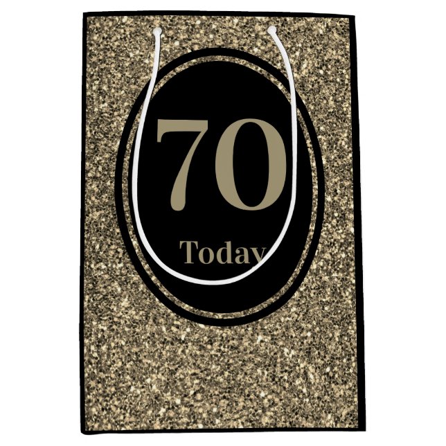 Stylish by year special birthday gift bag 70th (Front)