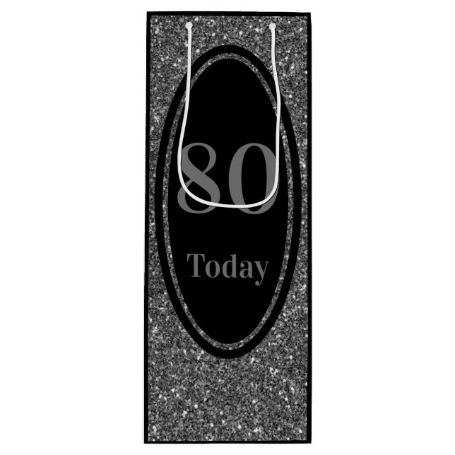 stylish by year special birthday gift bag 80th (Front)