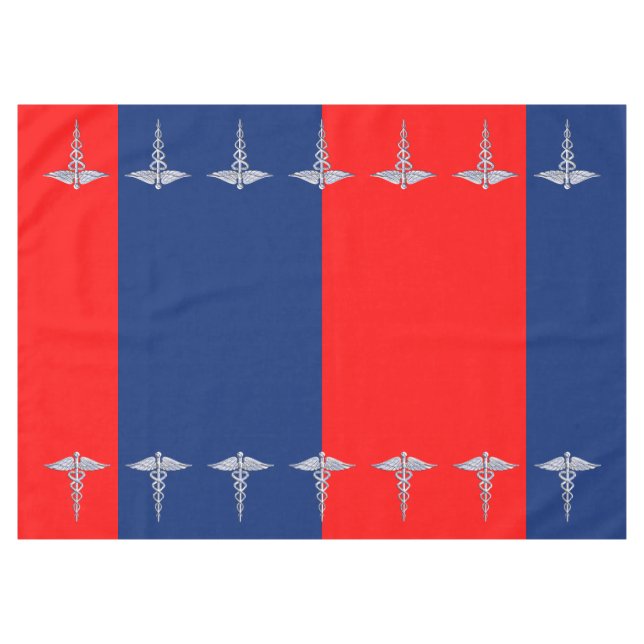 Stylish Caduceus Medical Symbol League Tablecloth (Front (Horizontal))