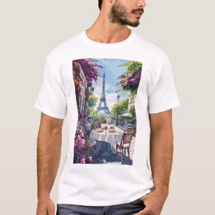 Stylish Cafe Scene T-Shirt