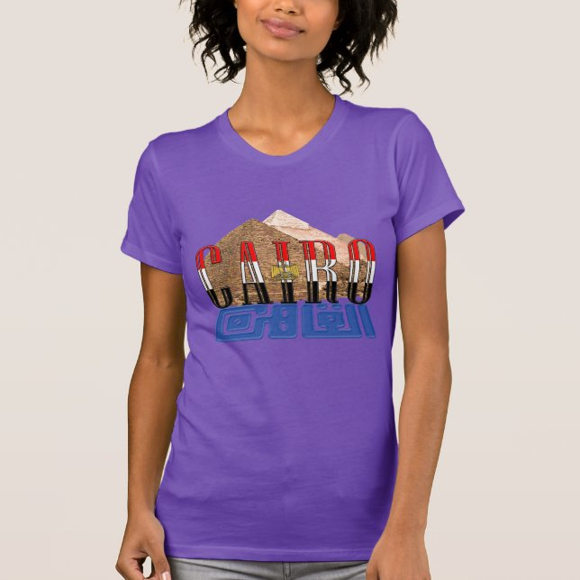 Stylish Cairo Egypt Pyramids T-Shirt (Front)