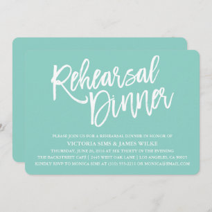 Stylish Calligraphy Rehearer Dîner Invitation