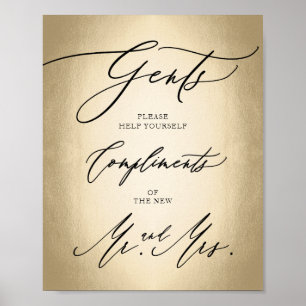 Stylish Calligraphy Script Gents Cigar Bar Sign