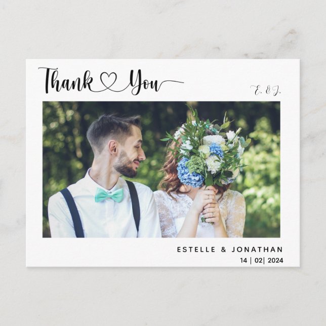 Stylish Calligraphy Thank You card (Front)