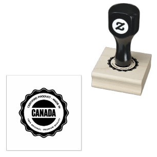 Stylish Canada Word Printed Deep Purple Ink Handle Rubber Stamp