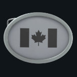 Stylish Canadian Flag in Black Belt Buckle<br><div class="desc">An all Canadian stylish bold black maple leaf flag design for all festive occasions and friendly gatherings. A great gift to wear or to share. A design statement that is sure to make an impression on formal and on casual occasions. Or perhaps a last minute gift for yourself or for...</div>