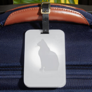 Stylish Cat Silhouette Luggage Tag