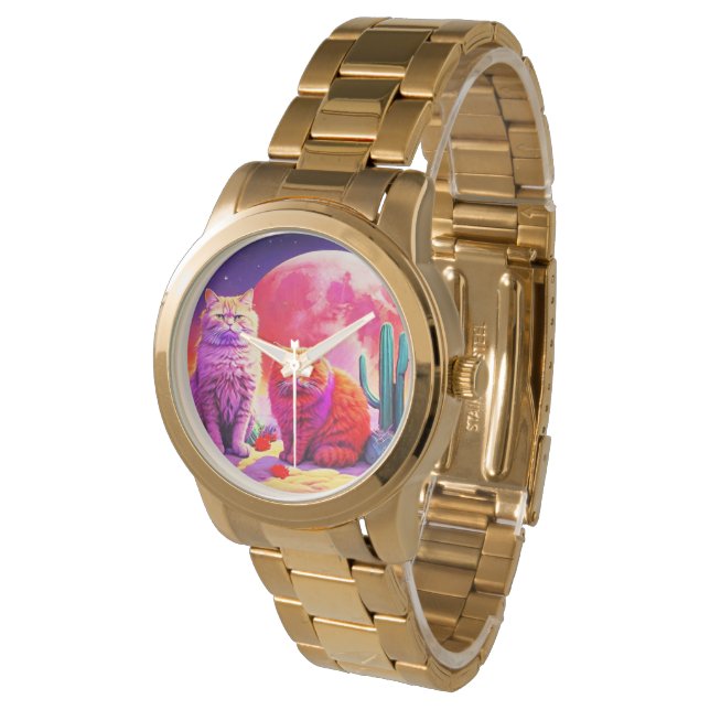 Stylish cat watch for cat's lovers (Angled)
