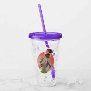 Stylish Cat with Bottle Sitting at Bar Acrylic Tumbler