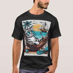 Stylish Cat with Sunglasses T-Shirt