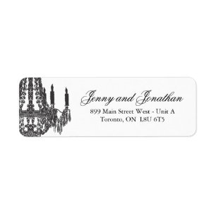 Stylish Chandelier RSVP Address Labels