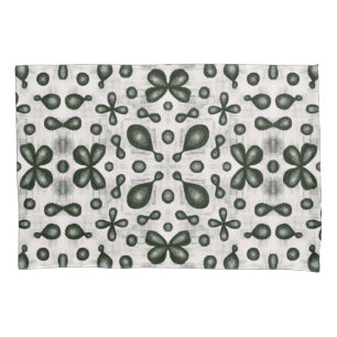 Stylish Chemistry Pattern In Black And White Pillowcase