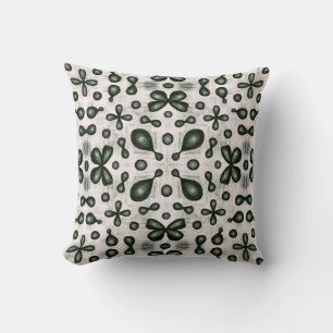 Stylish Chemistry Pattern In Black And White Throw Pillow