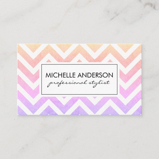 Stylish Chevron Appointment Card (Front)