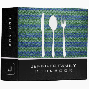 Stylish Chevron Family Cooking Leather Look #11 Binder