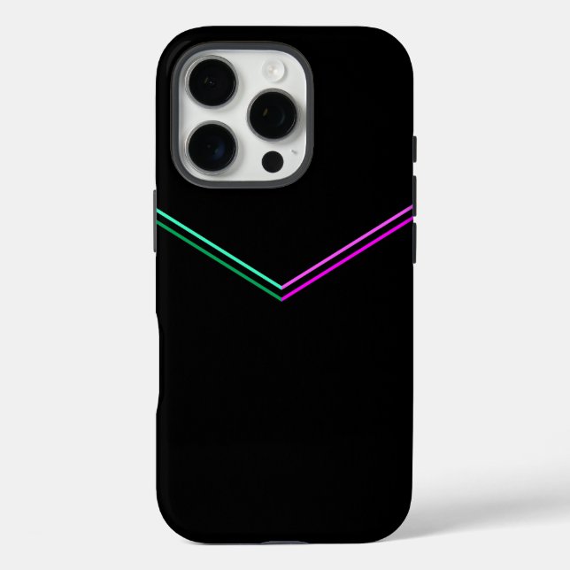 Stylish Chevron Pattern Design on Black  Case-Mate iPhone Case (Back)