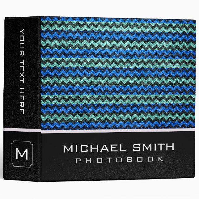 Stylish Chevron Photo Books Leather Look #9 Binder (Front/Spine)