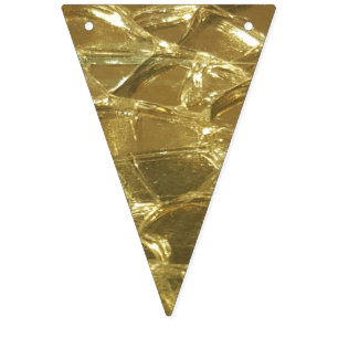 Stylish Chic Festive Shiny Gold Golden Glitter Bunting Flags
