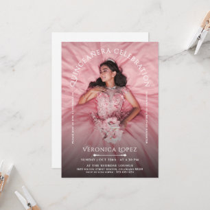 Stylish Chic Girl Bday Classical  White Typography Invitation