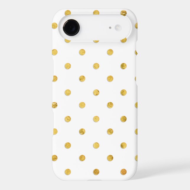 Stylish Chic Girly Gold Polka Dots Case-Mate iPhone Case (Back)