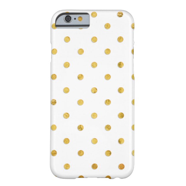Stylish Chic Girly Gold Polka Dots Case-Mate iPhone Case (Back)
