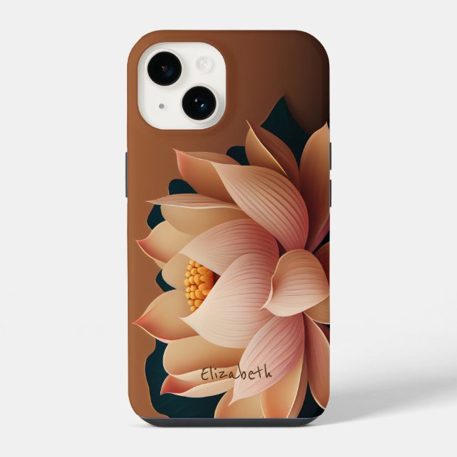 Stylish Chic Lotus Flower iPhone Case (Back)