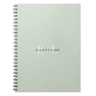 Stylish Chic Personalized Monogram Notebook