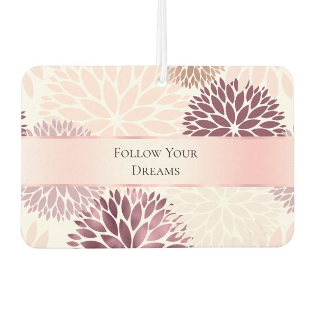 Stylish Chic Pink Floral  Air Freshener (Front)