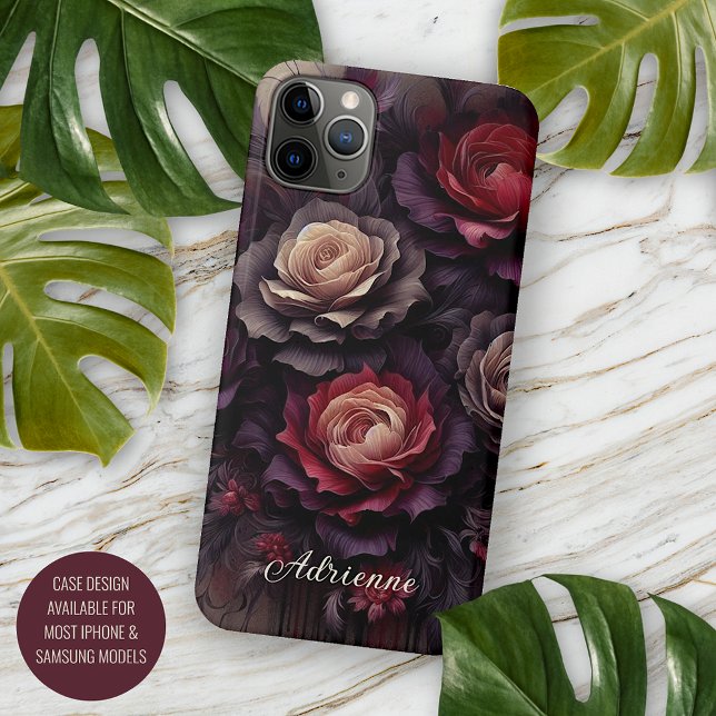 Stylish Chic Roses Fine Art Botanical Painting Case-Mate iPhone Case (Creator Uploaded)