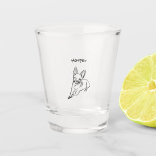 Stylish Chihuahua: Personalized Line Art Decor Shot Glass