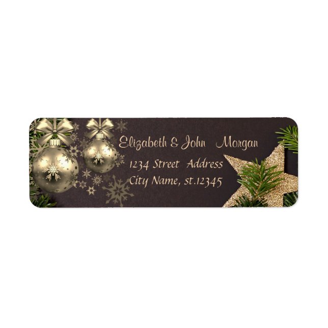 Stylish ,Christmas Balls,Snowflakes,Gold Star (Front)