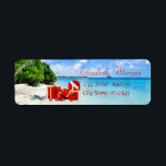 Stylish ,Christmas Presents,Beach<br><div class="desc">Elegant christmas presents  on beach background. An elegant and sophisticated designe.Costumize with your name and address details.</div>