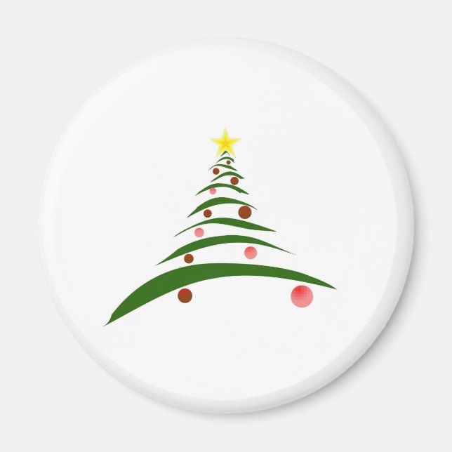 Stylish Christmas Tree Magnet (Front)