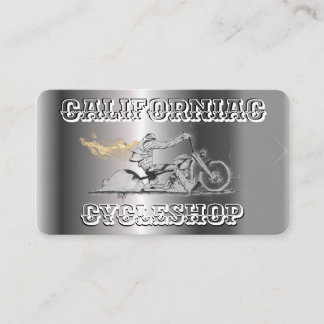 Stylish chrome Motorcycle Business Card