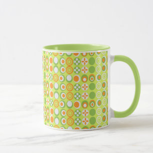 Stylish circle pattern Ringer MugMug Mug