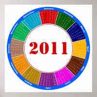 Stylish Circular 2011 Calendar
