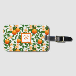 Stylish Citrus Blossom Monogrammed  Luggage Tag