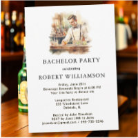 Stylish Classic Bartender Bachelor Party 