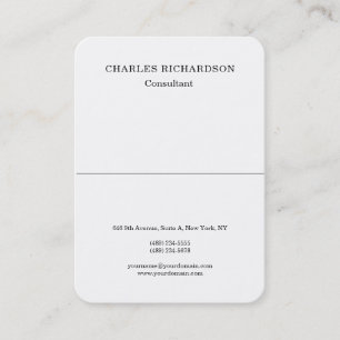 Stylish Classic White Professional Creative Business Card