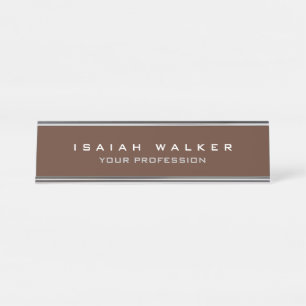 Stylish Classy Plain Unique Special Brown Colour Desk Name Plate