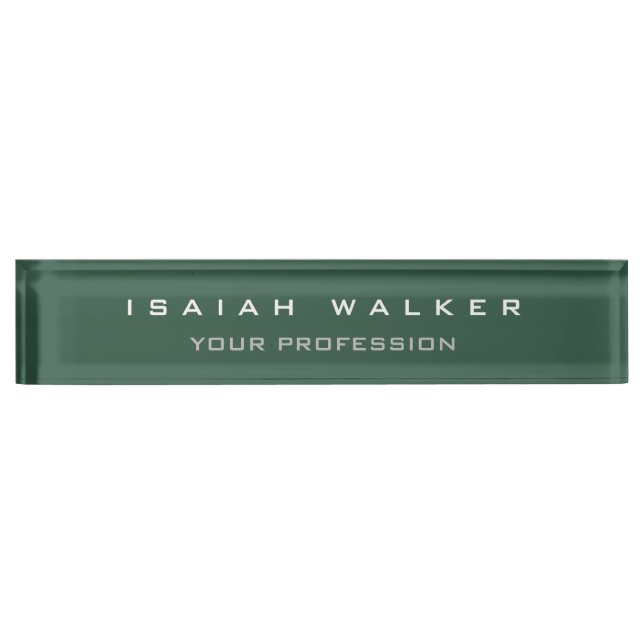 Stylish Classy Plain Unique Special Green Colour Nameplate (Front)