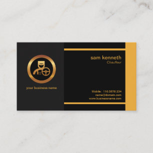 Stylish Clean Corporate Professional Chauffeur Business Card
