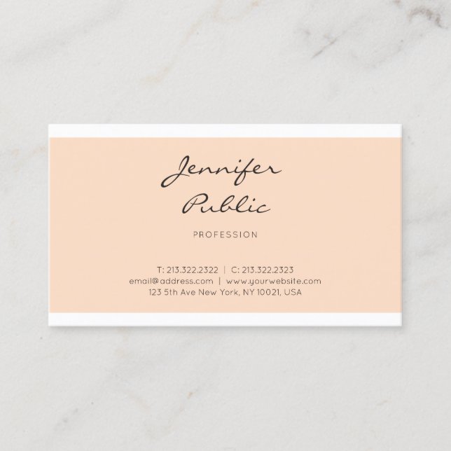 Stylish Clean Graphic Design Trendy Plain Luxury Business Card (Front)