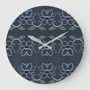 Stylish Clock With Navy Blue